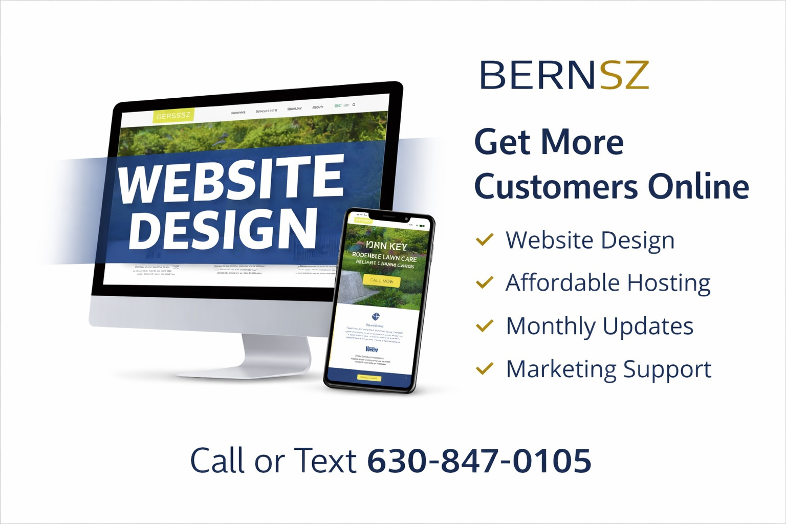 BERNSZ website design ad preview